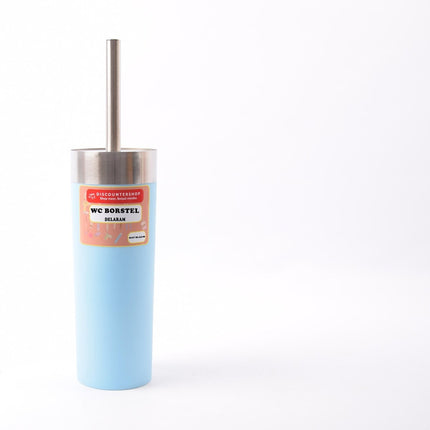 Toiletborstel Delaram mat blauw / wc borstel rond 24cm