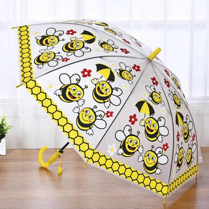 Kinderparaplu met Bijen print 96 cm paraplu - Disney Kinderparaplu 96 cm automatische paraplu met Transparant en Fluitje inbegrepen