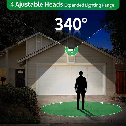 Automatische Solar LED lamp - 171 LED - Bewegingssensor - Zonne-energie - Tuinverlichting voor hek en wand