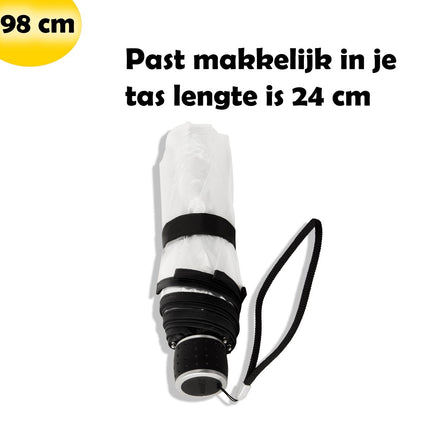 Transparante Koepelparaplu met Haak 2 stuks in de verpakking : Stijlvolle Bescherming tegen de Elementen, Handig Handopeningssysteem, Windbestendig - Ø 98 cm