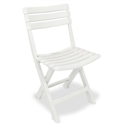 3x Robuuste kunststof klapstoel | Wit | Opvouwbaar stoel | 46 cm x 41 cm x 78 cm