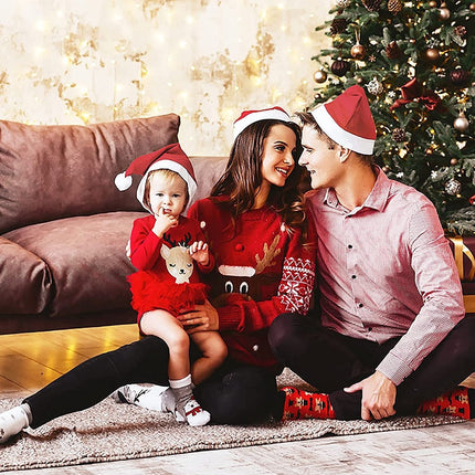 12 Stuks Kerstmuts |Merry Christmas |100% Polyester luxe kerstmuts voor kinderen | Kerstmutsen