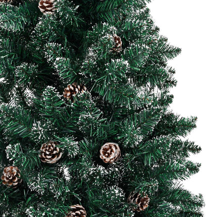Zilverspar Kunstkerstboom - 150 cm - 450 toppen met sneeuw Kunstkerstboom - Groen - 150 cm