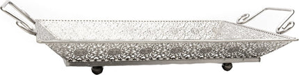 3 stuks |Rechthoekig spiegeldienblad 41x22 cm | Decoratieve dienbladen | Metalen Dienblad Met Spiegel | Zilver dienblad
