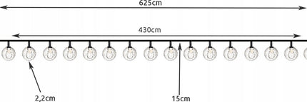 Lichtsnoer Buiten op Zonne-Energie - Solar Tuinverlichting - Buiten Lichtslinger - 30 lampen Tuinverlichting Zonne-Energie - 635cm lengte