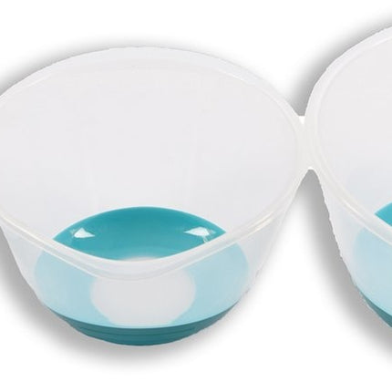 Set van 3 Mengkommen| 2Liter| 3.5| 6 liter |Beslagkommen| Mengkom |mixing bowl | Transparant /blauw / antislip-non-slip basis