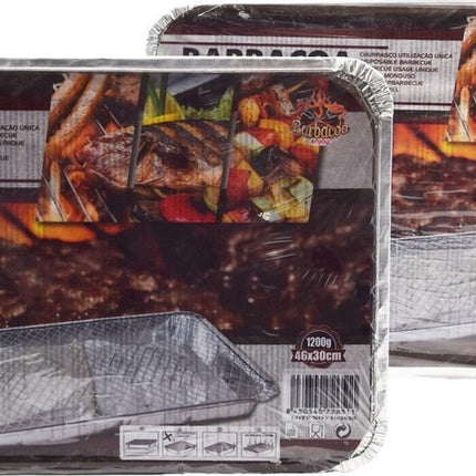 2 Stuks |Instant Picnic wegwerp BBQ| voor 8 personen | Wegwerp - Buiten barbecue - Tafel - Rooster - Balkon - Picknick - Barbecue accessoires |wegwerpbarbecue |Grill - Barbecue kopen - Barbecuen - Barbecue saus-1200g