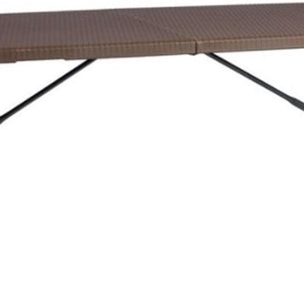 Inklapbare tafel | campingtafel Tuintafel inklapbaar rattan look 180X76X74 cm HDPE 