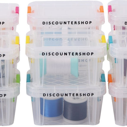 Set van 12 Mini opbergbakjes | 0.2L Assorti| Opbergdoos |Stapelbare opberg box | sorteer box | Hobby opberger|sorteerder