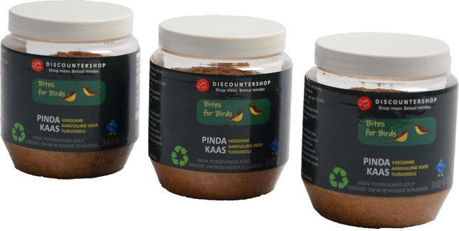 3 X Discountershop Pindakaas voor tuinvogels - Tuinvogels - vogelvoer - Vogelpindakaas - tuinvogelvoer - Vogelhuisje