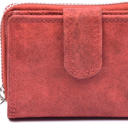 Portemonnee - Portemonnee dames - Portemonnee heren - Portemonnee pasjes - RFID Protected Anti skim - 4East - 4E-209 - Rood