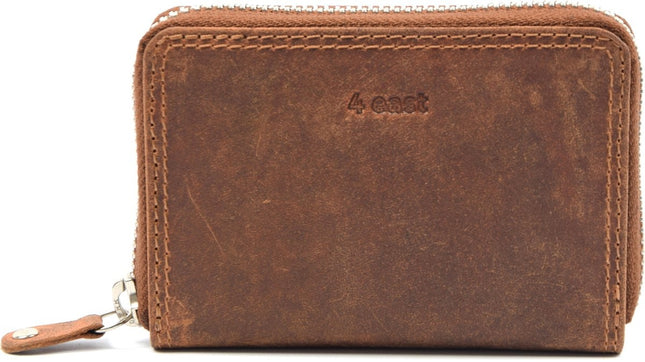 Portemonnee - portemonnee dames - portemonnee heren - portemonnee pasjes - Portemonnee creditcard - Portemonnee met creditcardhouder - 4E-459 -creditcard portemonnee - Lederen portemonnee - Creditcardhouder - Cognac - Camel - RFID Protected Anti skim