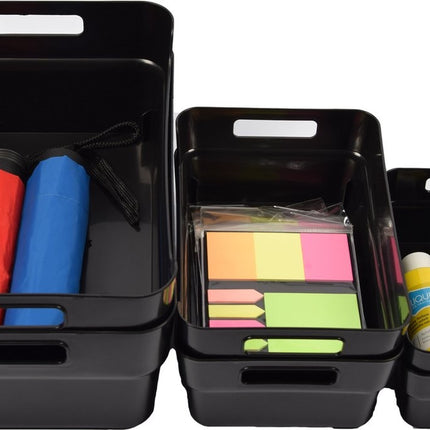 6x Opbergbox | Opbergbak | Gereedschapsbak - 5l -6l - 10 l Recycled Kunststof