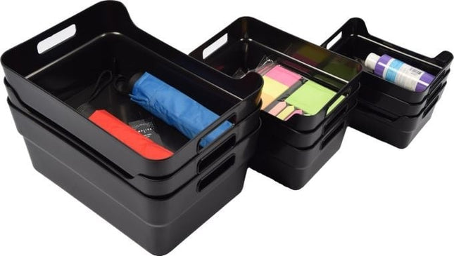 9x Opbergbox | Bakjes - Opbergbak | Gereedschapsbak - 5l -6l - 10 l Recycled Kunststof