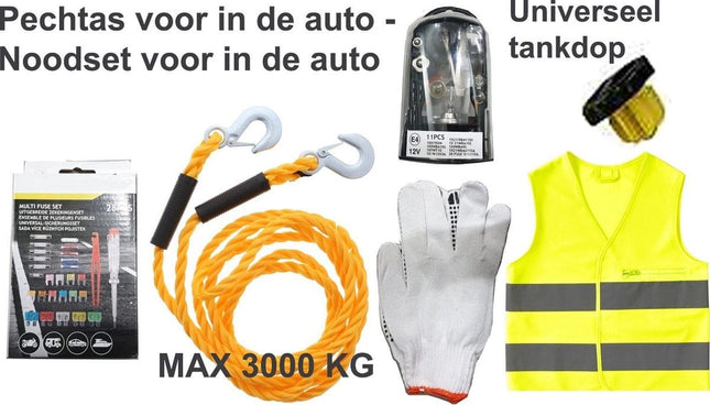 Auto - Auto noodset - Noodset voor je auto - Pechtas - Noodset voor in de auto - 40 delig
