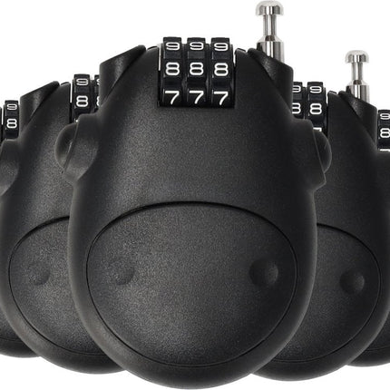 Cijferslot Set van 7 – Weerbestendig Kabelslot met Cijfercode voor Ski’s, Snowboards, Fietsen, Koffers, & Meer – 80 cm Stalen Kabel voor Optimale Beveiliging