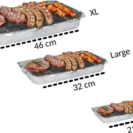 Set Barbecue - Instant - Wegwerp - Buiten barbecue - Tafel - Rooster - Balkon - Picknick - Barbecue accessoires - Grill - 3 Maten XL 1200 gram , L 600 gram , S 376 gram