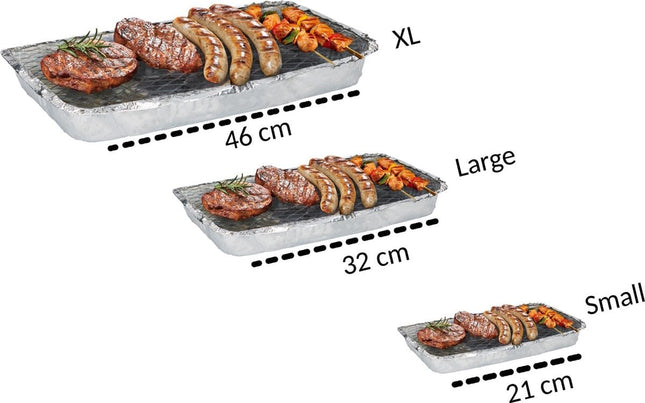 Set Barbecue - Instant - Wegwerp - Buiten barbecue - Tafel - Rooster - Balkon - Picknick - Barbecue accessoires - Grill - 3 Maten XL 1200 gram , L 600 gram , S 376 gram