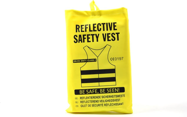 veiligheidsvest in mooi zak Geel 2 stuks Veilig safety | Veiligheidshesje | Bouw | Verkeer | veiligheidsvest voor veiligheidswaarschuwing - Geel