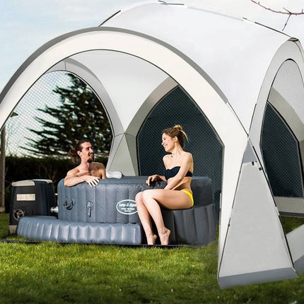 Paviljoen Tuintent met LED verlichting en afstandsbediening 350 bij 350 bij 240 cm - Partytent
