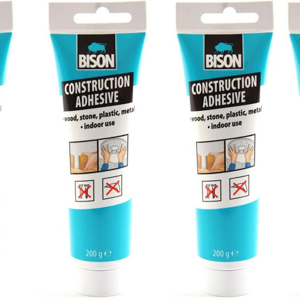 4x Constructielijm - Montagelijm van Bison met 200 gram 