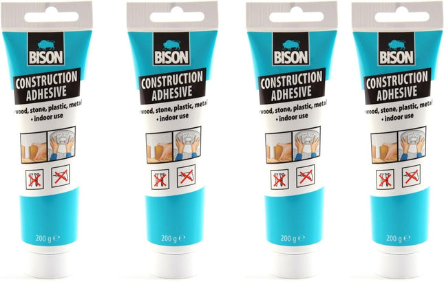 4x Constructielijm - Montagelijm van Bison met 200 gram 