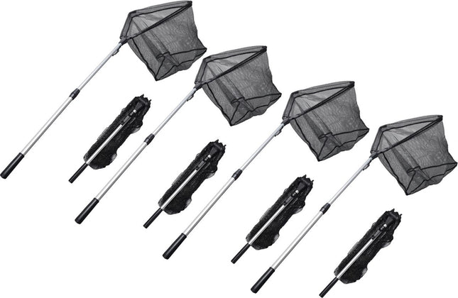 4x Visnet - vissennet - schep - Schepnet Opvouwbaar Aluminium 180 cm 
