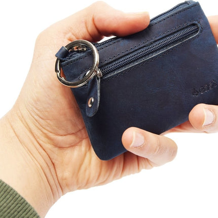 Autosleutel RFID Antidiefstal met YKK risten- Keyless Entry Go Sleutel Etui Hoesje Sleuteletui portemonnee - portemonnee etui - ring portemonnee - pasjeshouder met rits - rits portemonnee - 2 ritsen portemonnee - buffelleer portemonnee