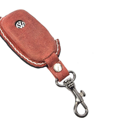 Handgemaakt Volkswagen Sleutel Cover | Lederen sleutelhoesje | beschermhoesje | autosleutel