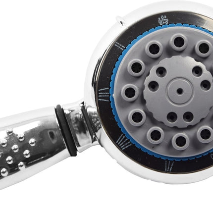 Handdouche 1st. ø 8cm chroom - Volle straal - Chroom - Douchekop Roestvrij - 8 Functies - afmeting 21,5 cm diameter 8 cm - Waterbesparende douchekop