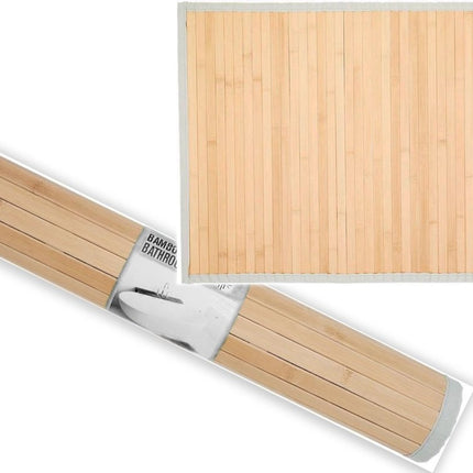 Bamboe badkamer douche sauna en bad mat - 50x75 cm - 1 stuks in de verpakking