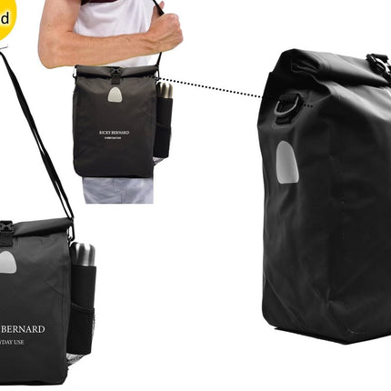 Enkele Fietstassen praktische Set van 2 Veelzijdige : Schoudertas in 1 | Sterk, Waterdicht en Ruime 42 Liter Capaciteit (21 liter per tas) | Met Tarpaulin Materiaal