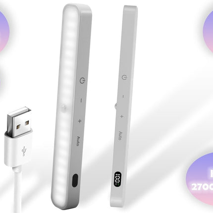 2x Oplaadbare LED Kastverlichting met Bewegingssensor - Cool Wit