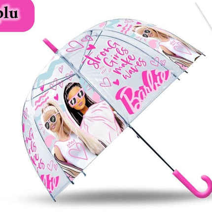 Kinderparaplu Barbie 40 cm - Paraplu kind - Transparant Paraplu
