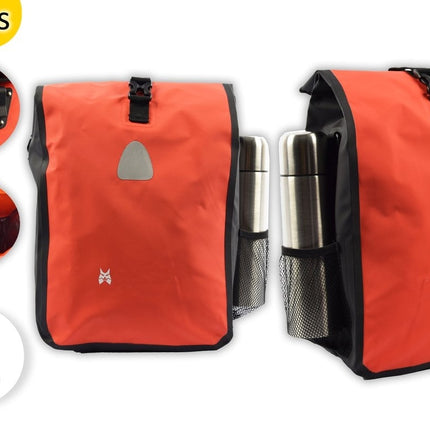 Enkele fiets tas 16 liter fietstas 2 stuks met inhoud van 16 Liter afmeting 27x 14 x 49cm -Let op fietstas enkel 16 Litre