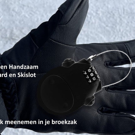 Snowboardslot en Skislot 2 stuks - Stalen Cijferslot 80 cm Kabel - Ultieme Beveiliging voor Wintersportuitrusting
