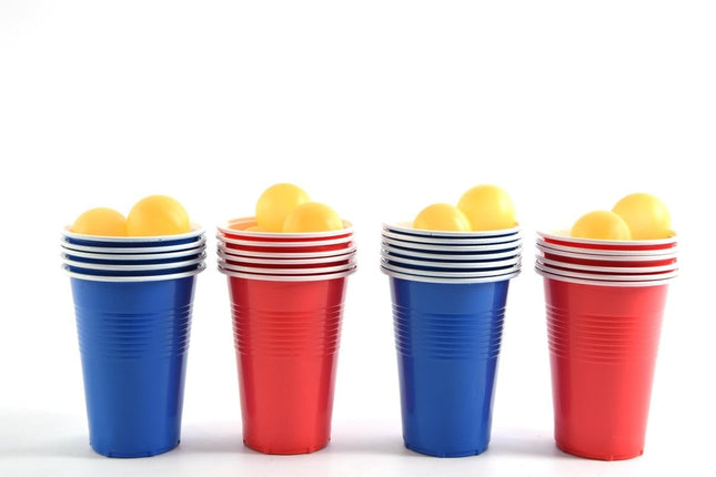Beerpong 48 delig - 24 bekers met 24 balletjes - Bierpong - Bier-pong - Beer pong set - Beerpong bekers - Beerpong tafel