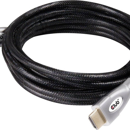 Club3D HDMI Ultra High Speed 2.0 Kabel - 48 GBPS - 3D - 8k@60Hz - 4k@120Hz - Full HD 4.320 Pixels - Ethernet - Male to Male Cable - Voor TV/Beeldscherm/Tablet/DVD/Laptop/Macbook/PC/Xbox/Playstation/PS - Dun - Zwart - 5 Meter Kabel