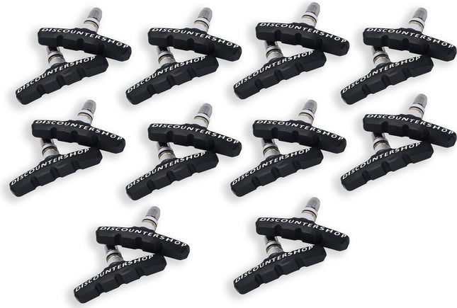 12 set Universele Rubberen Fiets V Remblokken Set - 12 Paar – 24 Stuks – 70mm | Rubber Remblokjes | Fietsen Remblok | Remblokkenset | Remblokset Geschikt voor Mountainbike, Stadsfiets, Vouwfiets en Tourfiets