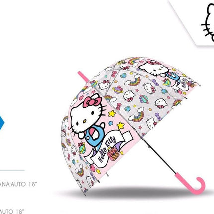 Hello Kitty Paraplu Meisjes 45 Cm Roze/transparant - Kinderparaplu - paraplu's - Paraplu kopen - Paraplu kind - Paraplumerk - automatische paraplu - Kinder paraplu - Paraplu - Disney