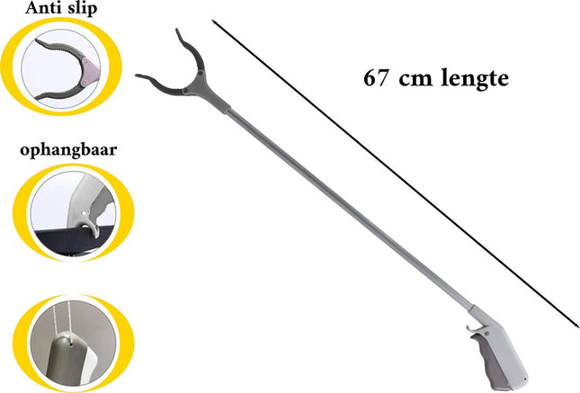 Afvalgrijper/ Grijphulp 67 cm - Grijs