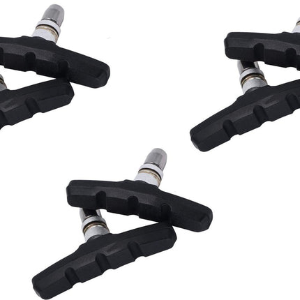 3 set Universele Rubberen Fiets V Remblokken Set - 3 Paar – 6 Stuks – 70mm | Rubber Remblokjes | Fietsen Remblok | Remblokkenset | Remblokset Geschikt voor Mountainbike, Stadsfiets, Vouwfiets en Tourfiets