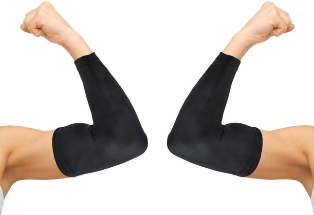Elleboog compressiehuls (1 paar) - # 1 koper geïnfundeerde ondersteuning - gegarandeerd herstel Koperen elleboogbrace-idee voor trainingen, sport, golfers, tenniselleboog, artritis, peesontsteking- SIZE  S - Maat  S