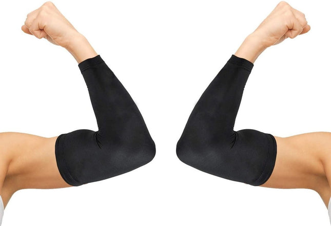 Elleboog compressiehuls (1 paar) - # 1 koper geïnfundeerde ondersteuning - gegarandeerd herstel Koperen elleboogbrace-idee voor trainingen, sport, golfers, tenniselleboog, artritis, peesontsteking- SIZE M - Maat M