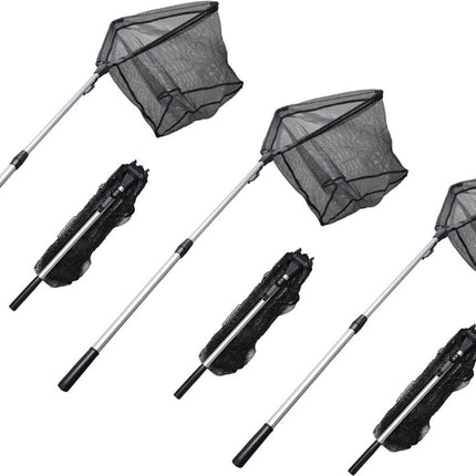3x Visnet - vissennet - schep - Schepnet Opvouwbaar Aluminium 180 cm