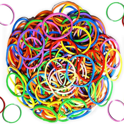 200 stuks elastiekjes rubber met verschillende maten - kleine elastiekjes Bulk elastisch breed geld elastiekjes Houder voor briefpapier Thermostabiliteit Elastiekjes Sterke elastische bandlus Kantoorbenodigdheden (veelkleurig)