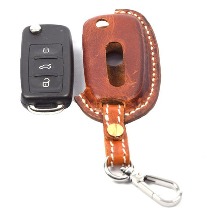 Handgemaakt Volkswagen Sleutel Cover | Lederen sleutelhoesje | beschermhoesje | autosleutel