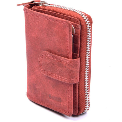 Portemonnee - Portemonnee dames - Portemonnee heren - Portemonnee pasjes - RFID Protected Anti skim - 4East - 4E-209 - Rood