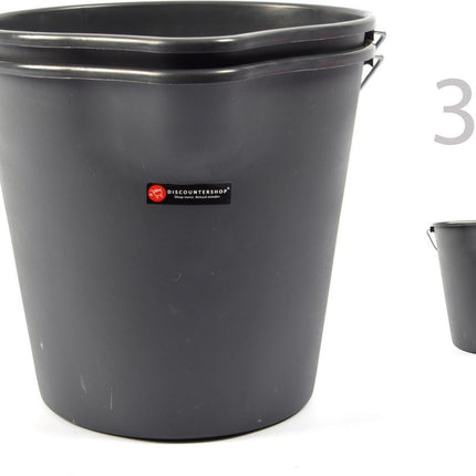 Bouwemmer - 12L - Met tuit -  3 stuks