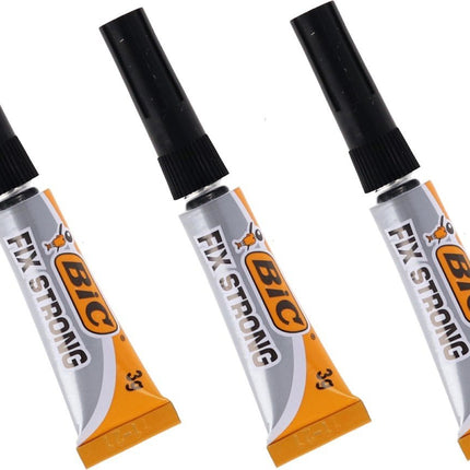 Secondelijm 3 stuks- BIC secondelijm - 3 gram per lijm